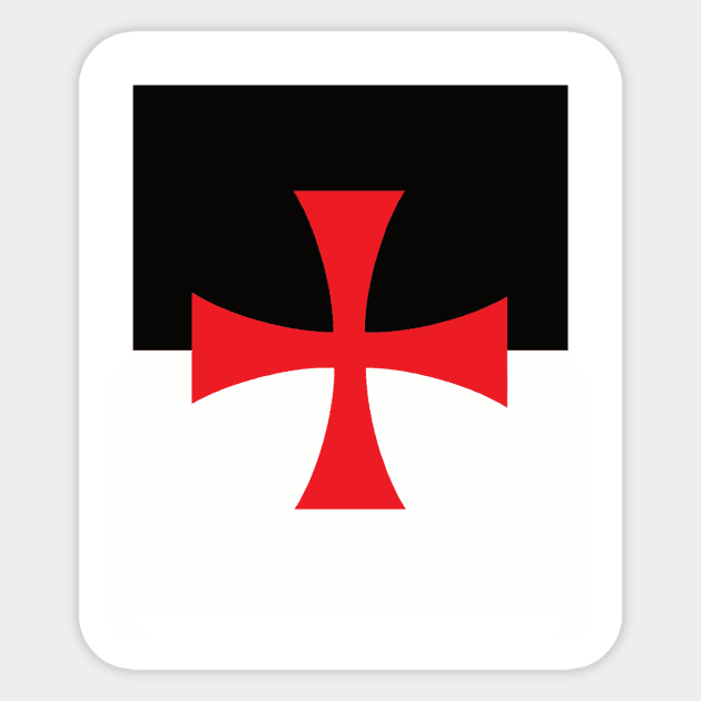 Templar Banner Sticker by blackroserelicsshop@gmail.com